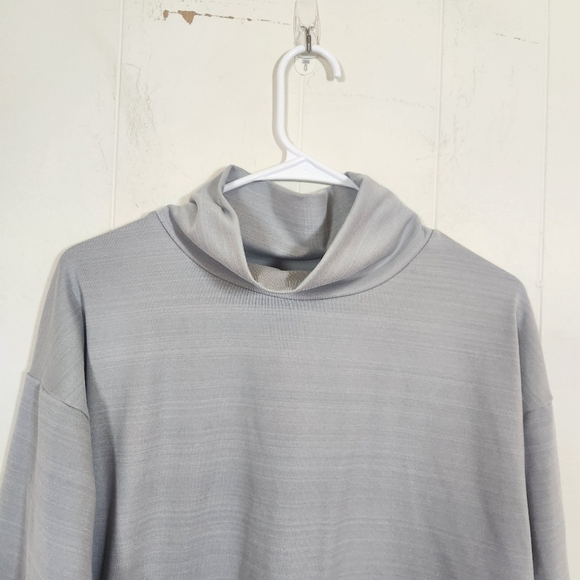 REI Co-Op Take Your time Pullover Size Small Gray Cowl Neck Tie Waist - Picture 4 of 15